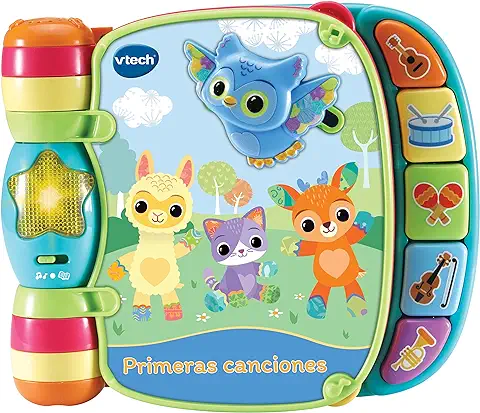 VTech Baby - Primeras Canciones | Libro Interactivo de Aprendizaje | Juguete para Bebés +6 Meses | Multicolor | Versión ESP  