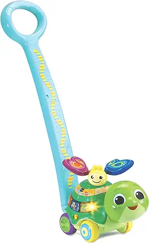 VTech Walking Turtle, Juguete para Tirar para Bebés de más de 12 Meses, Versión de Ayuda para Caminar, en Español (3480-547622)  