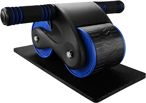 VVDQELLA Rodillo Abdominal con Superficie Antideslizante y Alfombrilla Acolchada para las Rodillas, Rodillo AB Wheel Roller con Muelles de Resistencia y Automático, Equipo de Entrenamiento Abdominal a  