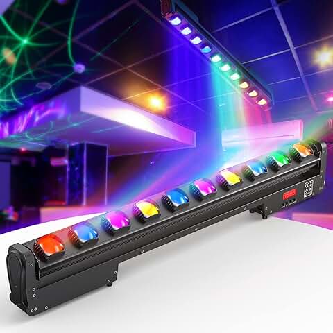 Wallwasher Luces de Escenario, 250W RGBW 4 en 1 LEDs DMX512 Focos de Columpio Luces de Fiesta Luces de DJ Luces de Pared al Aire Libre para Eventos en Vivo, Bares, Discotecas, Fiestas, Bodas  