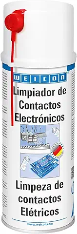 WEICON Limpiador de Contactos Electrónicos | 400 ml | Limpia y Desengrasa Componentes Electrónicos o Mecánicos | Transparente  