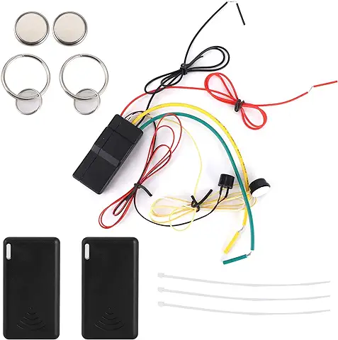 Weojeviy Sistema de Seguridad para Automóvil, Antirrobo, Inmovilizador de Motor de 2,4 GHz, Sistema de Alarma Antirrobo, Corte de Circuito Inteligente Universal para Vehículos DC12V  