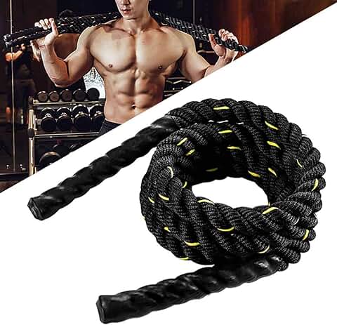 WERTAZ Battle Jump Rope - Cuerda de Saltar Pesada para Saltar y Entrenar para Hombres y Mujeres, Equipos de Entrenamiento de Fuerza para Mejorar la Construcción de Fuerza Muscular  