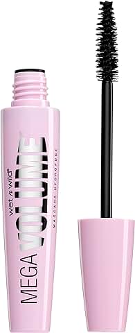 Wet n Wild - Mega Volume Mascara - Máscara de Pestañas Negra para Conseguir Unas Pestañas Hipnóticas para con un Volumen Hasta 5 Veces Mayor - Maquillaje para Ojos - Very Black - 1 Unidad  