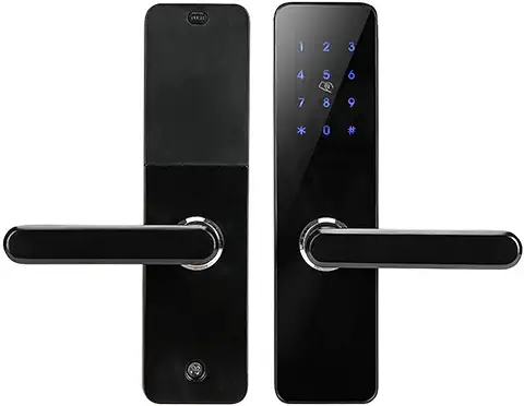 WiFi Cerradura de Puerta Inteligente Aleación de Aluminio Tarjeta de Aplicación de Huellas Dactilares Llaves Cerraduras Compatibles con Amazon Alexa Google Home Voice Control, 4 Formas de Abrir la pue  