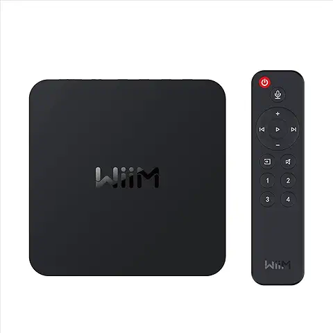 WiiM Pro Receptor AirPlay 2 con Mando a Distancia por Voz, Chromecast Audio, Streamer Multiroom, Stream Hi-Res Audio de Spotify, Amazon Music, Tidal, y más  