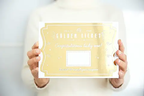 Wild Confetti Tarjeta Regalo Navidad Original Hombre Mujer Pareja ⎪Tarjeta Rasca y Gana Golden Ticket ⎪Regalo Personalizado Cumpleaños Felicitación Especial  