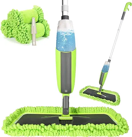 Winpok Spray Mop, Mopa con Pulverizador y Función de Pulverización para una Limpieza Rápida, Mopa con Pulverizador, Limpiador con Depósito de Agua y 3 Fundas de Microfibra  