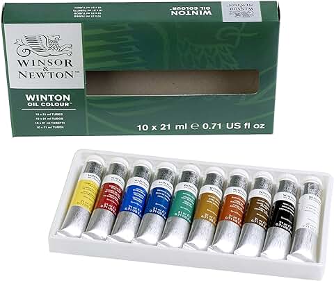 Winsor & Newton óleo Winton - Set de óleo de 10 Tubos de 21ml, Colores Surtidos  