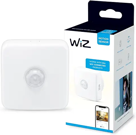 WiZ - Sensor de Movimiento Interior Inalámbrico, Sensor Ultrasónico para Iluminación Inteligente Automática del Hogar, Conexión WiFi y Tecnología SpaceSense  