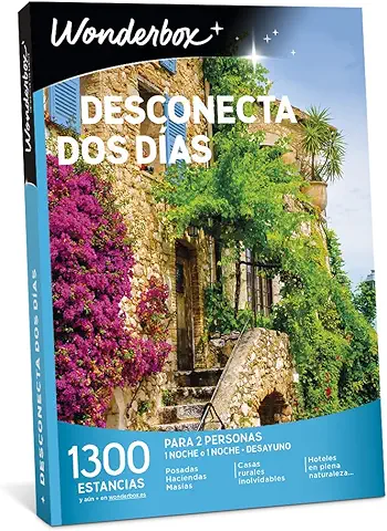 WONDERBOX Caja Regalo - DESCONECTA Dos DÍAS- 1300 estancias Rurales para Dos Personas en haciendas, masías, Casas Rurales inolvidables, hoteles en Plena Naturaleza