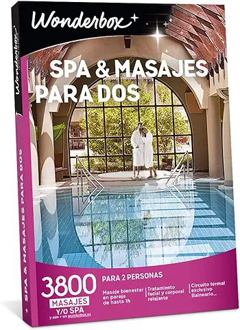 WONDERBOX Caja Regalo - SPA & MASAJES para Dos - 3.800 Experiencias para Dos Personas - Idea de Regalo Navidad  