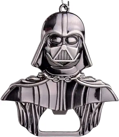 WOO LANDO Darth Vader - Abrebotellas con Forma de Llavero, Color Negro Brillante, Acabado Sólido, 55 mm x 60 mm, para bar y Viajar, Regalo Divertido para los fans de Star Wars  
