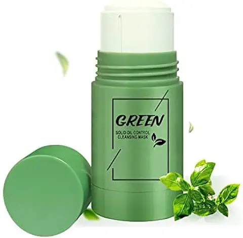 Wuiil Green Mask Stick,Máscara de Té Verde,Mascarilla de Arcilla De Limpieza Profunda Poros y Espinillas,Hidratar Piel, Ajustar el Equilibrio de Agua y Aceite  