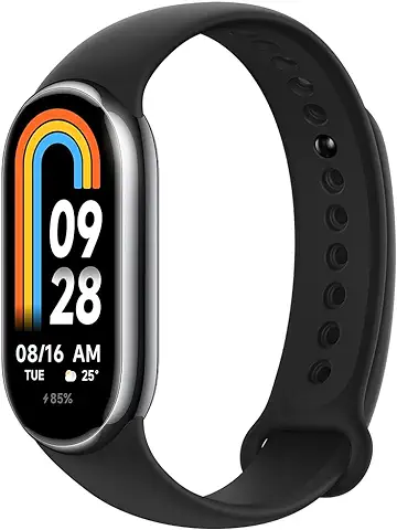 Xiaomi Smart Band 8 - Pulsera de Actividad, Autonomía de Hasta 16 Días, Pantalla AMOLED con Tasa de Refresco de 60 Hz, 5 ATM, 150 Modos Deportivos, Negro (Versión ES)  