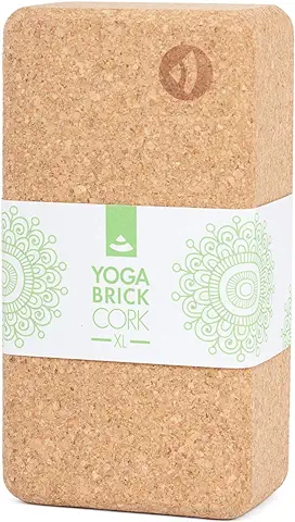 XL de yoga Klotz Corcho, Yoga Bloque, Yoga Brick de Corcho Natural, Extra de Práctico Lijadora Grande para Yoga, Yoga Accesorios  