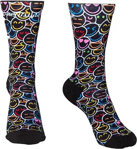 XMTBSTYLE Calcetines de Deporte Largos Coloridos y Divertidos para Ciclismo, Crossfit, Running, Gimnasio, MTB, para Hombre y Mujer Transpirables.  