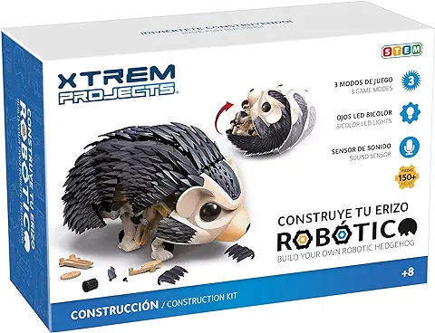 Xtrem Bots - Erizo Robótico, Construir Robot para Montar, Kit Robotica para Niños 8 Años O Más, Robots Juguetes Educativos, Robótica Educativa, Juguete Educativo  