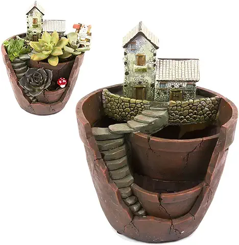 Xueliee Creative Plantes Pot de Fleurs Fleur Plantes Artificielles DIY à Nourriture Décoré avec mini à Suspendre Fée Jardin et Maison de Sweet pour Décoration de Vacances et Cadeau  