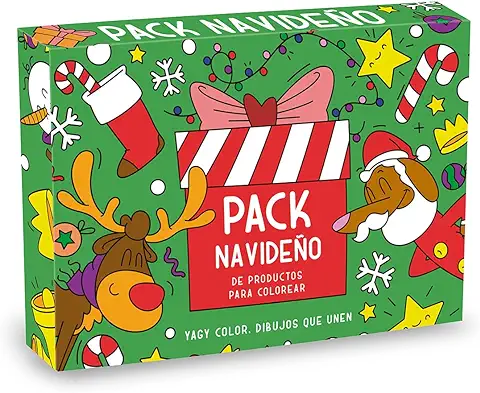 YAGY COLOR - Pack Navideño de Productos de Colorear para Niños | Rotuladores Incluidos | Fabricado en España | Dibujos para Pintar Niños Navidad, Reyes Magos | Postales Navidad | Regalo Original  