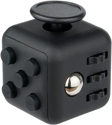 Yeefunjoy Anti-Stress Cube Stress Relieve Toy Juguete Sensorial Juguete de Estrés Juguete de Alivio de la Ansiedad Juguete de Matar Tiempo de Dedo para Oficina Juguete de Aula Regalo - Negro  