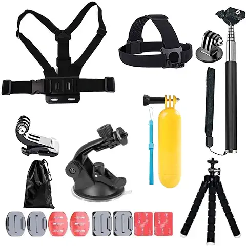 YEHOLDING 13 en 1 Accesorios para Gopro, Kit Accesorios para Action CAM Compatible con GoPro Hero 12 11 10 9 8 MAX 7 6 5 4 Black SJ4000 y Otras Cámaras Deportivas  