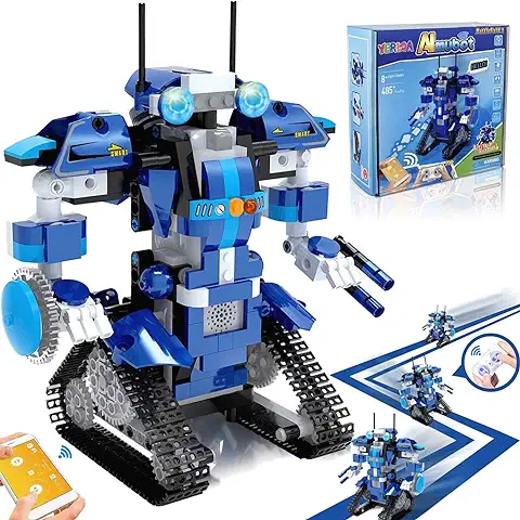 Yerloa Kit Robot Programable Juguetes Niños 8 Años, Robot Juguete Regalo Niño 8 Años, Robotica para Niños 10 Años Juegos Niños 10 a 12 Años, Kit Robotica Regalo Niño 7 8 9 10 11 12 Años (405 Piezas)  