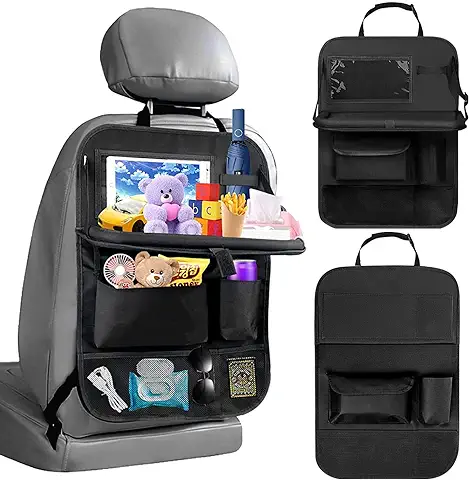 YIDOUJIN Organizadores Asiento Para Coche, Protector de Respaldo Con Soporte Para Bandeja De Restaurante, Organizadore Multibosillos para Niños  