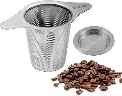 Yoassi Infusores de Té con Tapa Filtro de Té de Malla Extrafina Infusor de Te Acero Inoxidable Infusionador Infusionador Reutilizable de Hierbas Café Filtro Universal de Té para Taza Tetera  