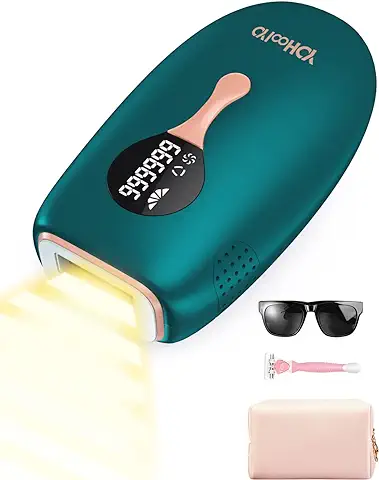 YOHOOLYO Depiladora Laser Depiladora Luz Pulsada Laser Depilacion IPL 999,999 Pulsos de Luz 5 Nivels 2 Modos para Mujeres y Hombres Cuerpo y Cara Bikini Piernas Axilas  