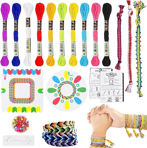 Yoirzit Juego de Pulseras de la Amistad para Niños, Pulseras de la Amistad con Accesorios, para Niños a Partir de 8 Años, Regalo de Cumpleaños  