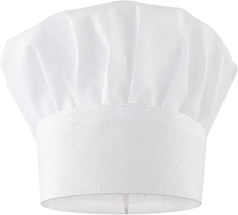 Yolev Gorro Cocinero Gorros de Chef de Cocina Disfraz Cocinero para Cocinar Suministros de Fiesta Gorro Cocinerogorro para Hornear Hogar Cocina Escuela Restaurante  