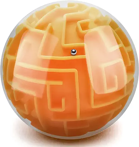 YongnKids Puzzle Maze Ball Juguetes para Niños Niños Niñas y Adultos Regalo | Juego de Acertijos Sensoriales de Gravedad de Memoria Secuencial - Desafíos Que Cubos de Velocidad (Naranja)  