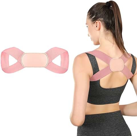 Youery Cinturón Postural de Hombro y Espalda, Corrector de Postura de Jorobado, Ajustable Endereza el Hombro Cómodo Reduce el Dolor en el Cuello de los Hombros y la Parte Superior (L)  