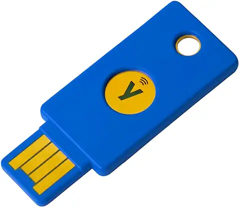 Yubico Security Key NFC - U2F and FIDO2, USB-A, NFC, Two-Factor Authentication, Memory Stick Duo  