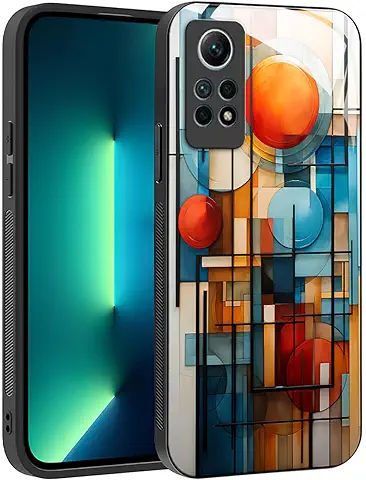 YUXING Funda para Xiaomi Redmi Note 12 Pro 4G / Note 11 Pro 5G/4G - Diseño de Patrón Geométrico Arte Abstracto Vidrio Carcasa, Antichoque Anti-Slip Anti-Scratch Case (Abstact Art,02)  