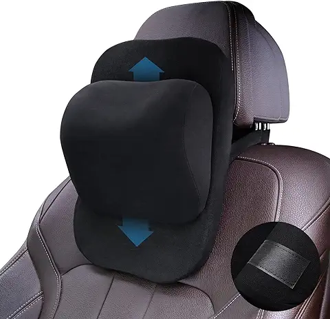 ZATOOTO Ajustable Reposacabezas Coche, Cojin Almohada Cervical Coche para Condu Oficina Gaming, CóModas Transpirables (Negro)  