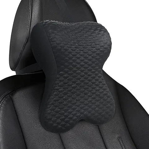 ZATOOTO Ajustable Reposacabezas Coche, Suave Cojin Almohada Cervical Coche para Condu Oficina Gaming, CóModas Transpirables (Negro)  