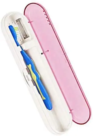 Zeerkeer Esterilizador para Cabezal de Cepillo de Dientes， Estuche para Cepillo de Dientes con luz UV LED,Portátil Limpiador de Cepillos de Dientes  