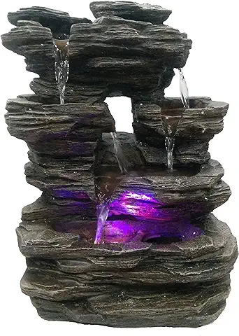 Zen Luz SCFR130 Pietra Fontaine Naturaleza Piedra Gris 25 x 17 x 35 cm  