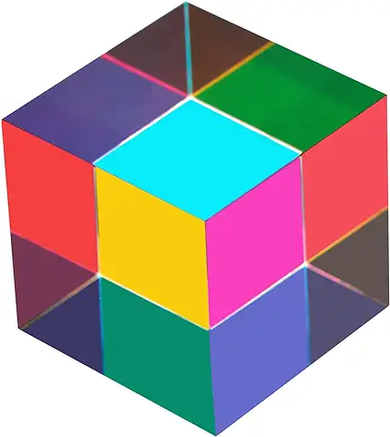 ZhuoChiMall Cubo de Mezcla de Colores CMY, Prisma de Cubo Acrílico de 60 mm (2,36 Pulgadas), Cubo CMY para Decoración del Hogar u Oficina, Juguetes Stem/Steam, Cubo de Aprendizaje de Ciencias  