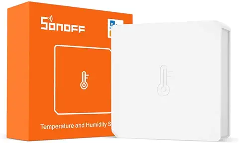 ZigBee Mini Sensor De Temperatura y Humedad SONOFF SNZB-02, Sensor Temperatura y Humedad para Comprobar El Clima De La Habitación, Higrómetro Termómetro Interior con Alerta, SONOFF ZBBridge Requerido  