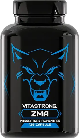 ZMA Vitastrong - Zinc y Magnesio + Vitamina B6 - Dosis Extra Altas - Aumento de Energía y Rendimiento Deportivo, Mejora el Sueño y Síntesis de Proteínas  