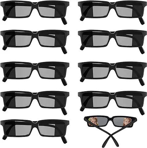 ZMNVHJ Gafas Espía 10 Piezas Negras Espía Gafas Glasses Spy Gafas Divertidas Para Fiestas Adultos para Decoración de Fiesta, Fiesta de Cumpleaños, Fiesta de Halloween, Viajes al Aire Libre, Negro  