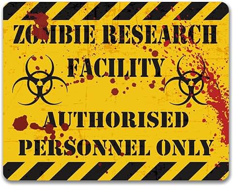 Zombie Investigación Instalaciones – pared de Metal Puerta O/Cartel  