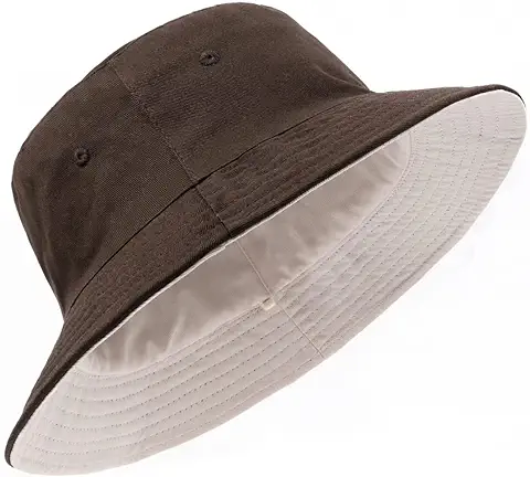 Zylioo Cabezas Grandes Cubo Sombreros Gorro de Pesca XXL Reversible Senderismo Camping Sombrero Algodón Sol Sombrero al Aire Libre para Hombres Mujeres  