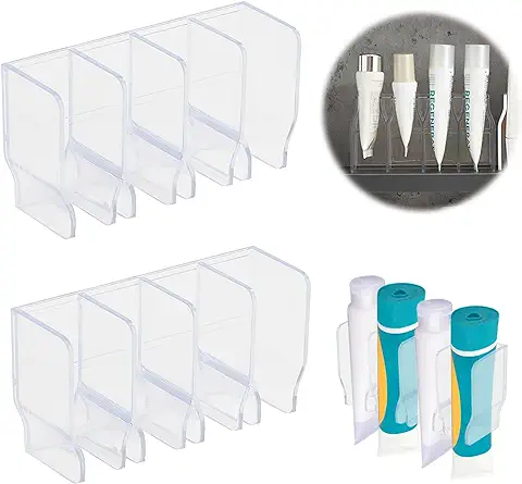 2 Piezas Estante de Baño, Adhesivo Estanteria Ducha sin Taladros Almacenamiento Organizador por Baño Dentífrico, Limpiador Facial, Acondicionador, Cuidado de la Piel, Cosméticos, Transparente  