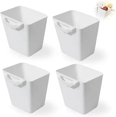 4 Soportes para Vasos Colgantes para Colgar, Portalápices Colgantes, Contenedores de Almacenamiento, Cubos Colgantes, Portalápices de Maquillaje, Recipientes de Cocina, Accesorios para Carrito, cubo  