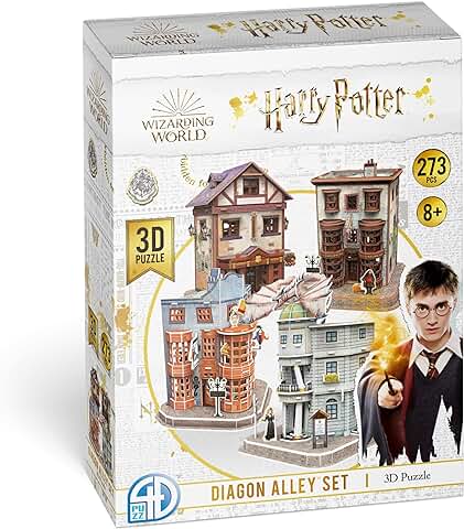 4D Build - PUZZLE 3D HARRY POTTER CALLEJÓN DIAGON SET - Rompecabezas 3D Juego Construcción - 273 Piezas sin Pegamento - Puzzles para Adultos y Niños - 6068484 - Juguetes Niños 8 Años +  