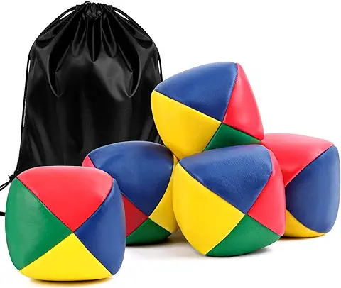 6 Pack de Bolas de Malabarismo Infantil Bola de Malabares Circo de Piel Sintética Bolas Suave Bola Malabares Pro Mini Bolas de Malabares de Calidad para Principiantes Niños Niñas Adultos  